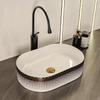 Bathroom Counter Top  Ceramic Sink Rectangular Lavatory Porcelain Oval Wahsbasin