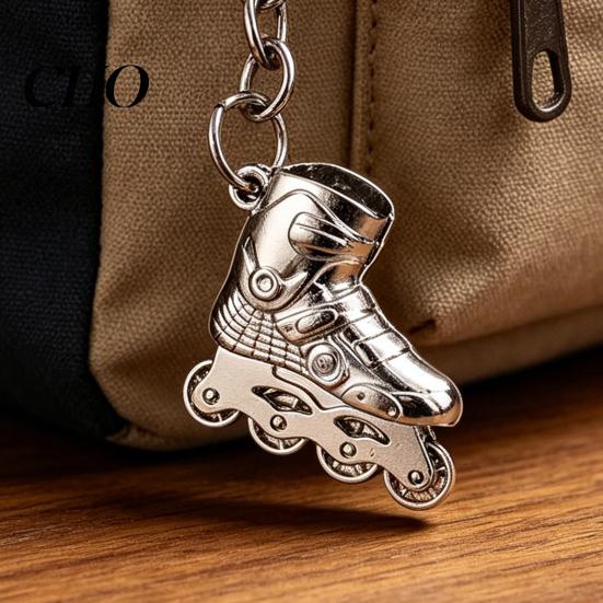 Keychain Gift Zinc Alloy Pendant, 3D Simulated Roller Skate Shape Multi-color Accessory Key Ring, Multiple Colors Practical Hanging Metal Plated