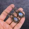 Milky Opal Handmade Copper Wire Wrap Jewelry Earring 2.99" Y1z28