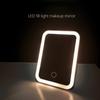 LED Touch Screen Makeup Mirror Folding Mirror Lighted Makeup Mirror 3 Colors Light Modes USB Rechargeable Cosmetic Mirror Tools