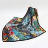 Women Fashion Square Vintage Print Satin Neckerchief Sun-Proof Scarf Scarves Shawl High Quality 1PC 90*90cm