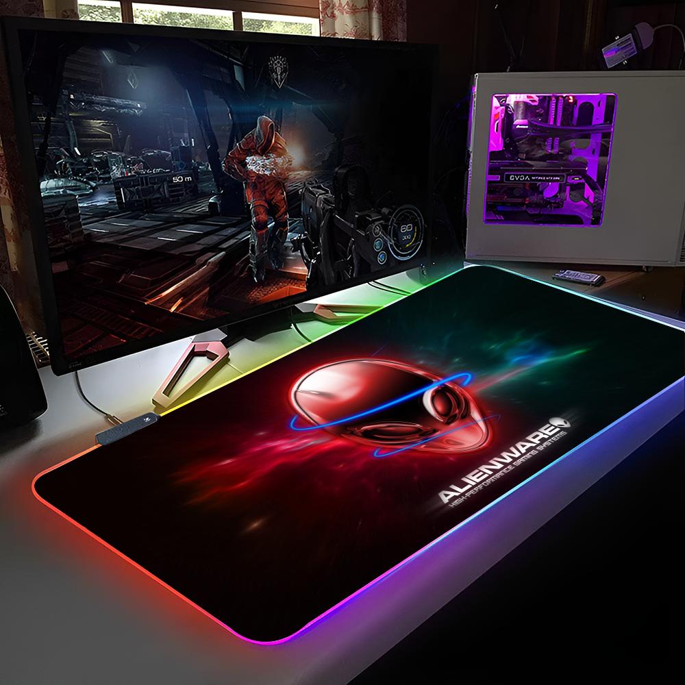 Коврик для мыши Alienware Коврик для мыши с RGB-подсветкой Коврик для мыши для ноутбука Коврик для мыши для ноутбука Геймерский стол Компьютерный стол Игровые аксессуары
