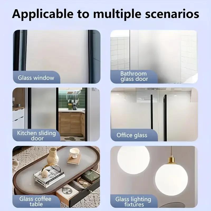100г Матовая оконная пленка - Декор для окон для конфиденциальности, Неадгезивная поверхность, Легкое нанесение кистью, Полупрозрачный эффект