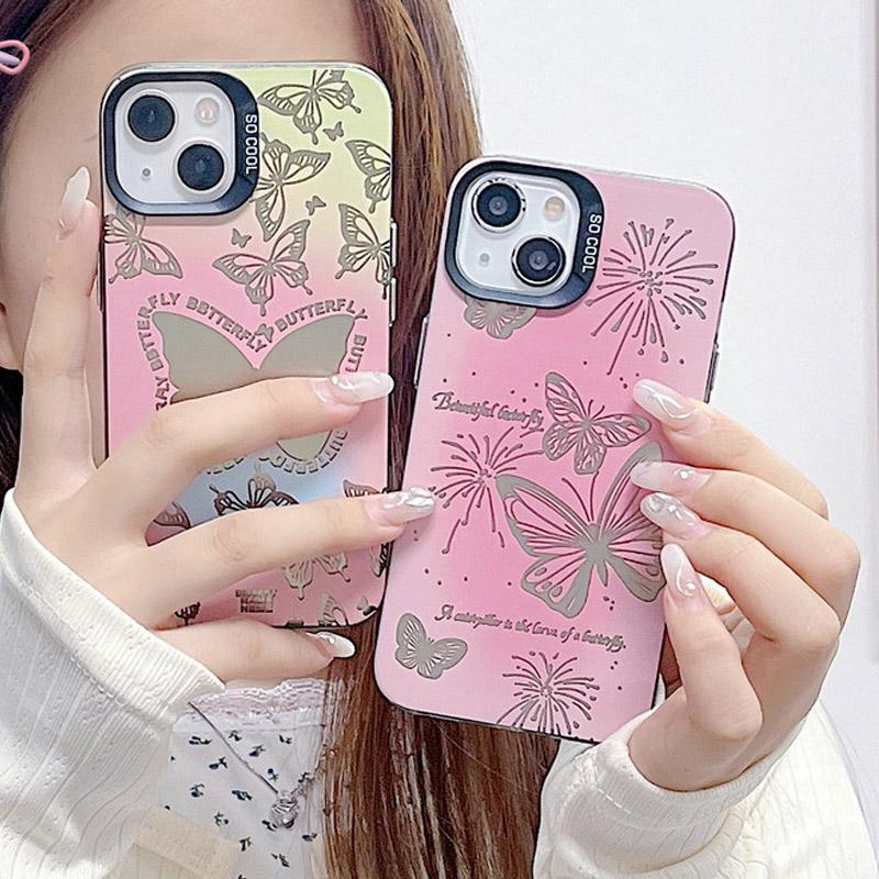 Модернизированный модный чехол IMD с принтом бабочки, противоударный защитный мягкий чехол из ТПУ, полная задняя крышка для Xiaomi Redmi