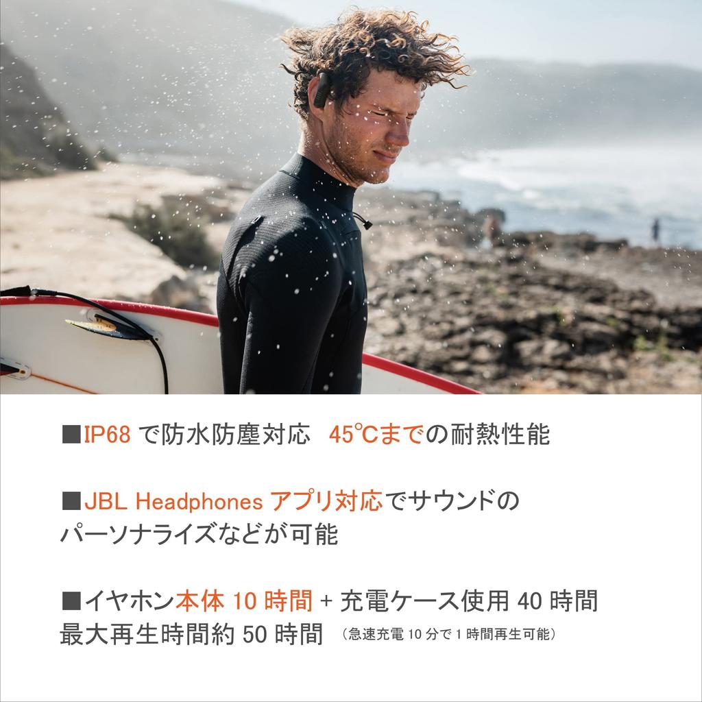 JBL ENDURANCE PEAK3 Bluetooth Sports Completely / Тип заушника / USB Type C / IP68 водонепроницаемый и пыленепроницаемый / Синий JBLENDURPEAK3BLU