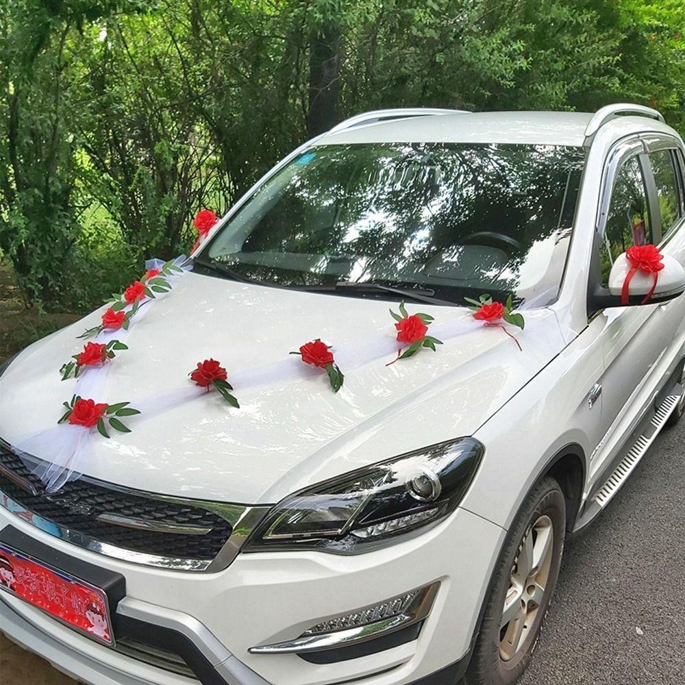 Car Wedding Arrangement Artificial Flower Car Headflower Wedding Car Flower Wedding Supplies