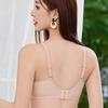 Seamless Lingerie Women's Semi-fixed Cup Gathering Bra for Breast Retraction and Anti-sagging Thin Design Without Underwire Push Up Bra
