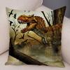 Car Sofa Home Pillowcase Jurassic Dinosaur Cushion Cover Decorative Wildlife Print