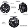 Sougayilang 2+1BB Aluminum Fly Fishing Reel Full Metal Casting CNC Machine Cut Fly Fishing Wheel