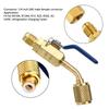 Хладагент кондиционера компактный шаровой кран 1/4" SAE, подходит для заправочного шланга R410A R134A R12 R22 R502, HVAC AC шаровой кран