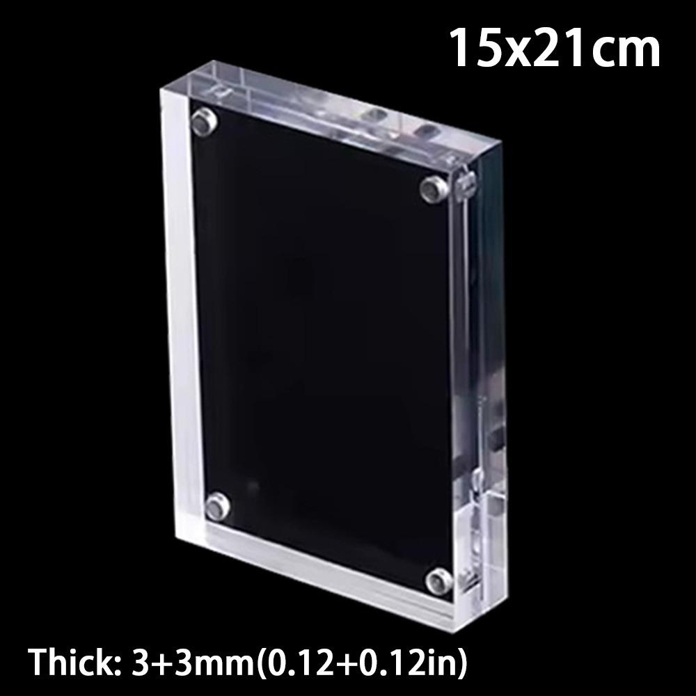 Magnetic Poster Display Stand Acrylic Fridge Magnets Photo Frame  for Room Desk Home Decoration