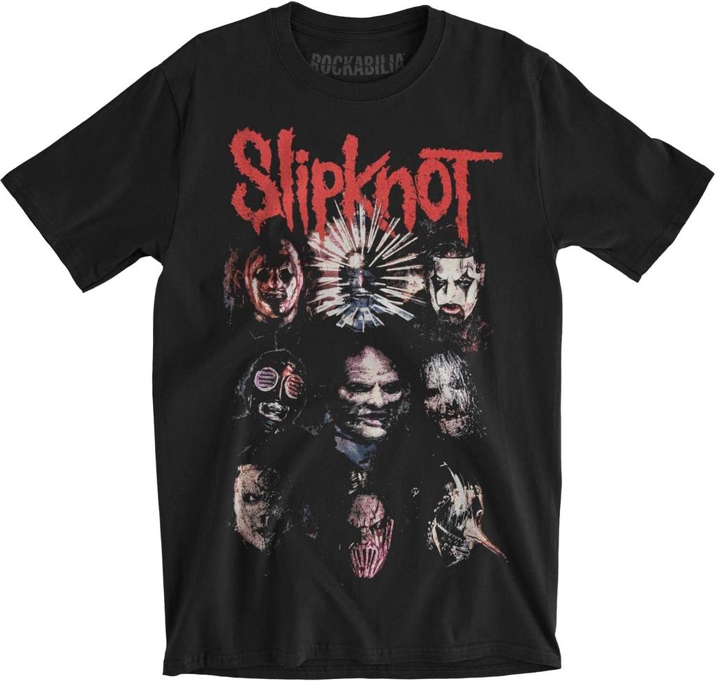 Slipknot Мужской тур Prepare for Hell 2014-2015 (Назад Печать) Приталенная футболка черная