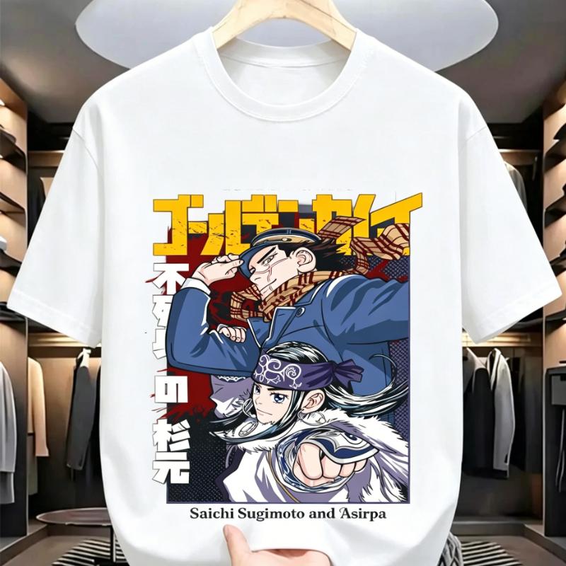 Summer Golden Kamuy Tshirt Koito Schenka Japan Anime Grahic Tee Gift Shirt Unisexs Round Neck Short Sleeve