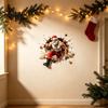 Seasonal Window Decorations Muscle Santa Claus Break Through Wall Christmas Decal, 3D Cracked Brick Gift for Friends Self?Adhesive Sticker,