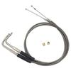 Motorcycle 42'' Throttle and Idle Cable Set for Davidson FXST FLST FLT XL 1996-UP 56579-02A Stainless Steel Idle Cable