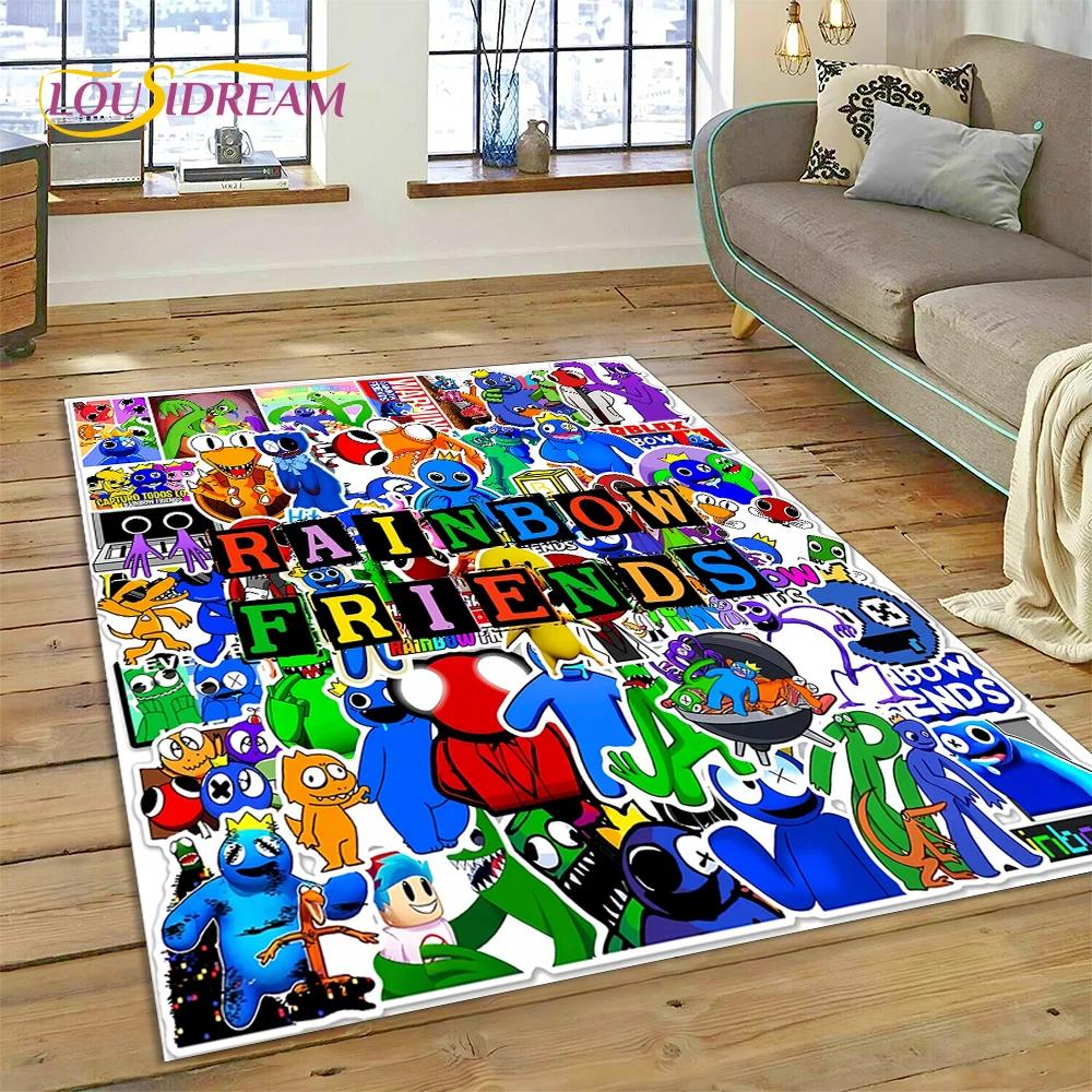 27 Style 3D R-Rainbows Friends Cartoon Carpet Rug for Home Living Room Bedroom Sofa Doormat Decor,kids play Non-slip Floor Mat