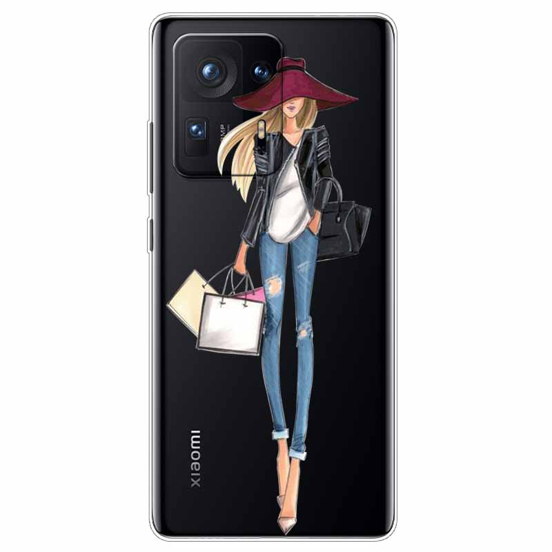 Мягкий прозрачный чехол для телефона Xiaomi Mix 4 Чехол Красивый Цветок ТПУ Силиконовый Задние Чехлы для Xiaomi Mi Mix 4 Чехлы Mix4 Прозрачный