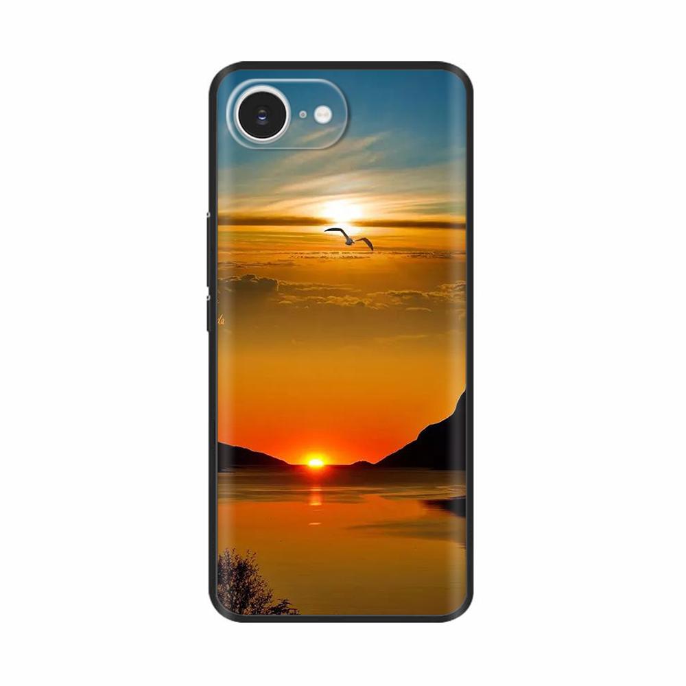 For iPhone 16e Case Black Silicone Painted Case For iPhone 16e Cover TPU Anti-drop Phone Protector Cover For iPhone 16 E Cases