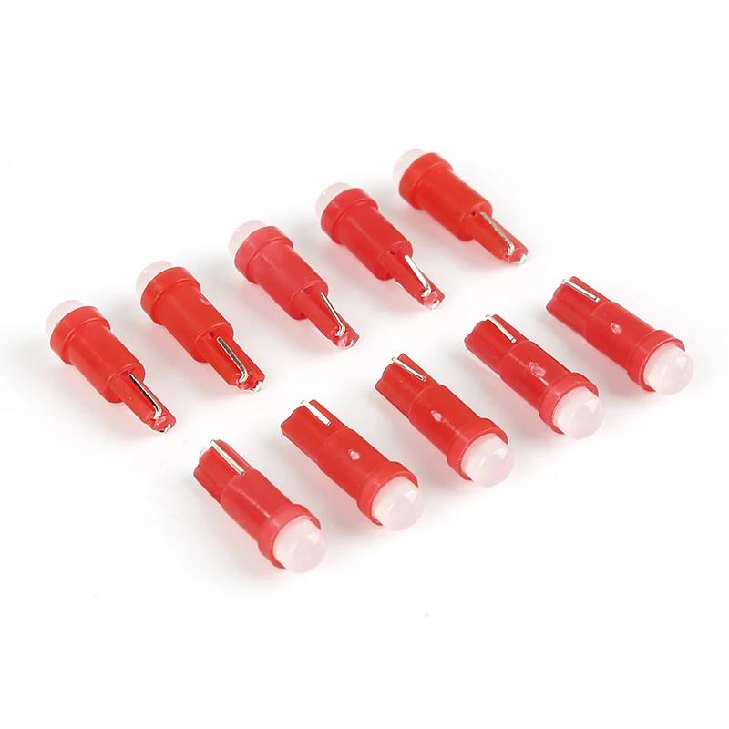 20 шт. Автомобильные светодиодные лампы T5 LED Lights T5 COB 12 В красные, синие, зеленые, автомобильные боковые клинья, приборная панель, датчик, приборная лампа