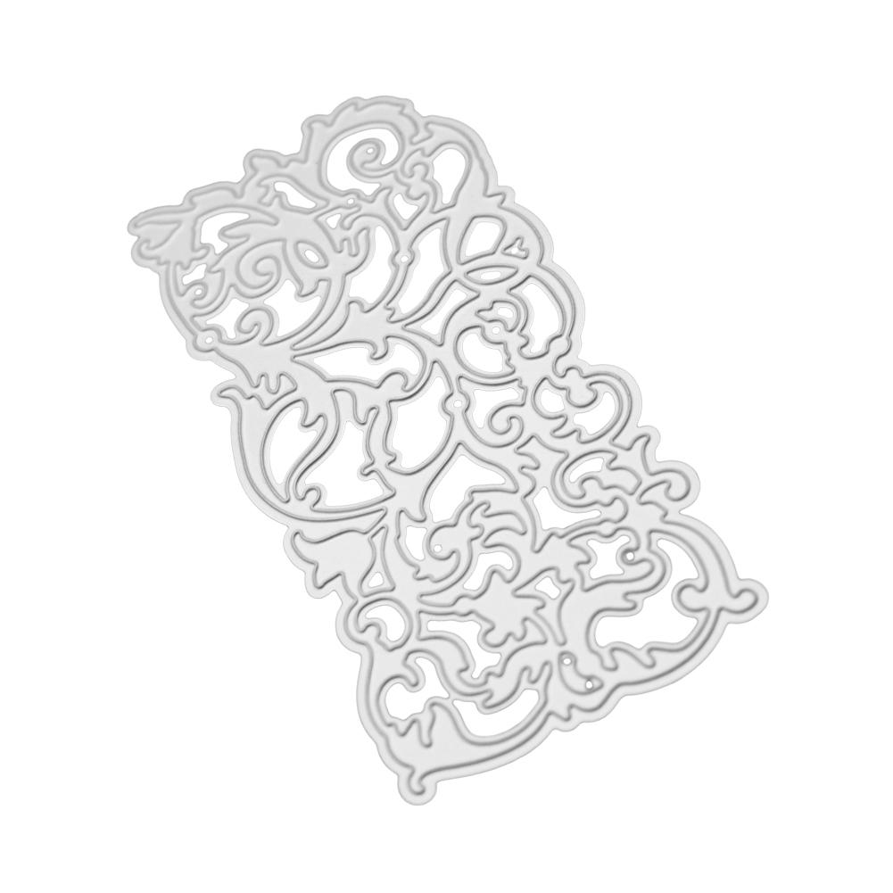 Прямоугольная рамка из металла, серебристый трафарет, тиснение, резка, штампы для скрапбукинга, изготовление альбомов из бумаги