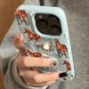Чехол для телефона с дизайном лошади для iPhone 11 12 13 14 15 16 17 Pro Max Plus Air Ударопрочный Складная Текстурированная Крышка Идеальный Подарок на День Рождения