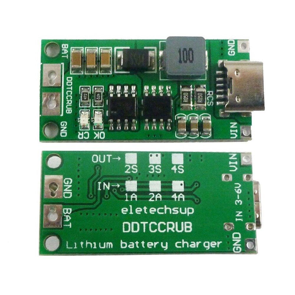 Многоэлементный 2S 3S 4S Type-C до 8,4 В 12,6 В 16,8 В повышающий литий-полимерный литий-ионный зарядное устройство 7,4 В 11,1 В 14,8 В 18650 литиевая батарея