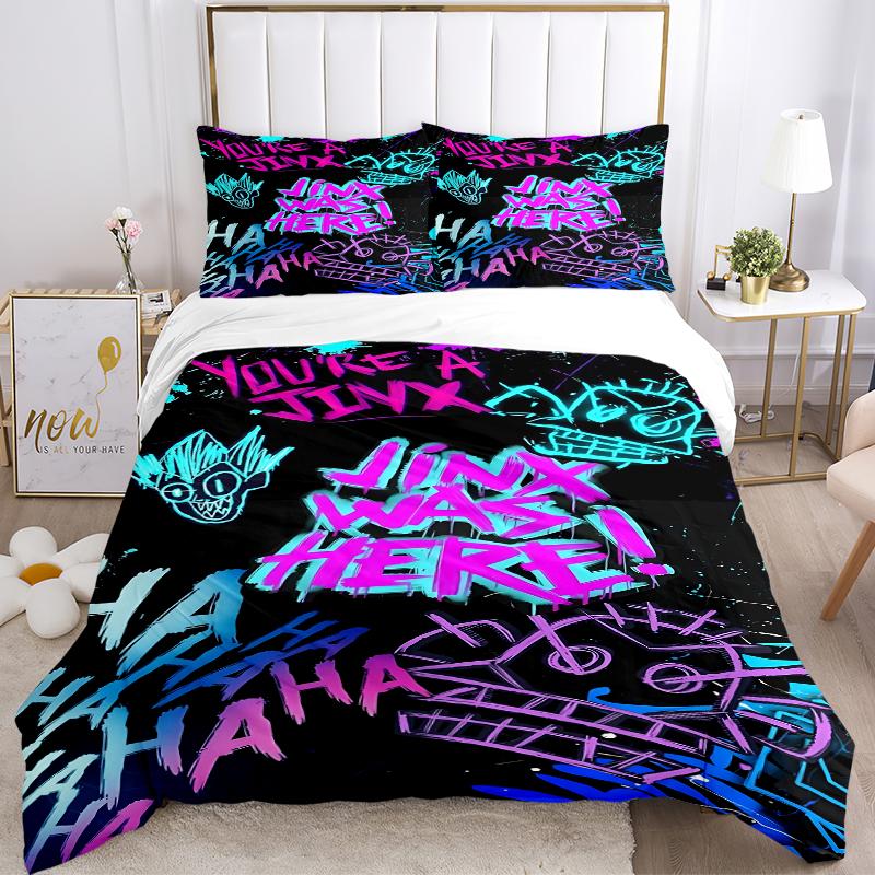 3Pcs Graffiti Art Night Party Bedding Sets For All Sizes New 3D Printed Bed Cover Comforter Duvet Cover Pillowcase Bedroom Decoration