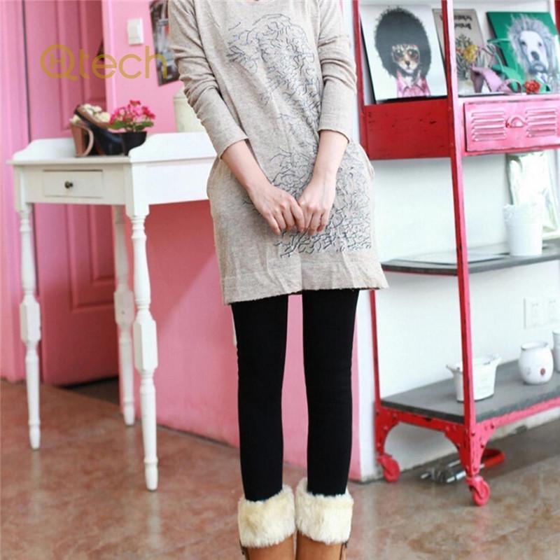 Женские эластичные утепленные леггинсы, теплые узкие брюки, колготки без ног