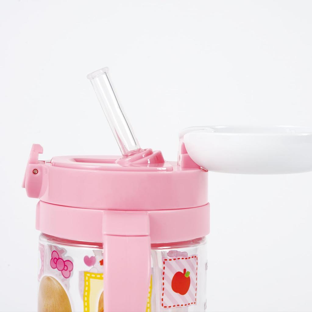 Skater Детская кружка-поильник с соломинкой, складной ручкой и плечевым ремнем для возраста 1+, дизайн Mel-chan, для девочек, KSHW2N-A