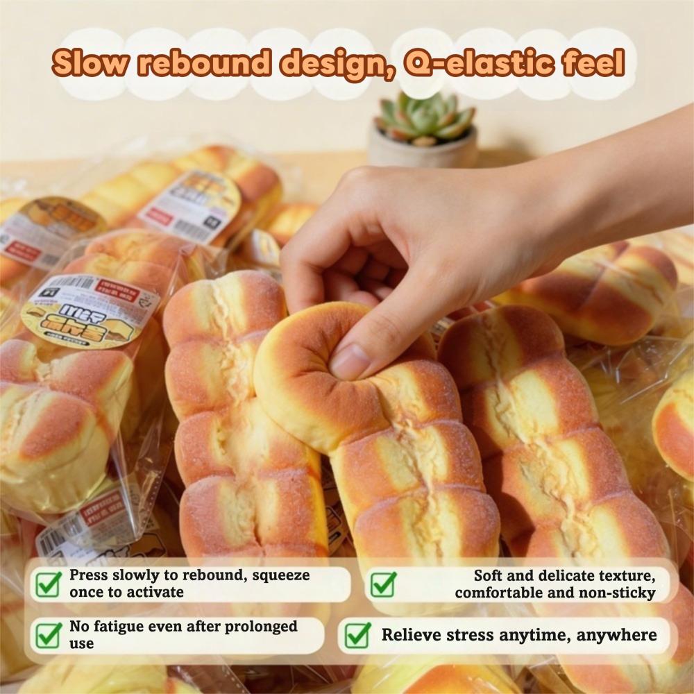 Soft Texture Slow Rising Toy PU Material Bread Squeeze Toy Funny Stress Relief Toy For ASMR