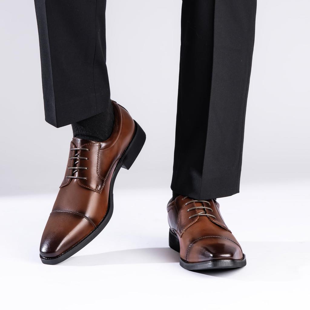 Деловые туфли Foxlike из удобной кожи из натуральной кожи, дышащие премиального размера, мужские туфли, для бега, оксфорды, для ходьбы,