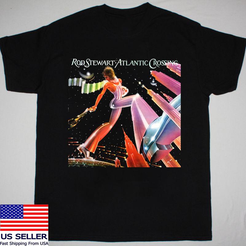 Rod Stewart Atlantic Crossing Album Black Cotton T Shirt Unisex T-Shirt