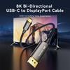 VENTION CRFBF Кабель серии CRF 1м Type-C Папа DP Папа 8K Двунаправленный USB-C на DisplayPort Адаптер-Кабель