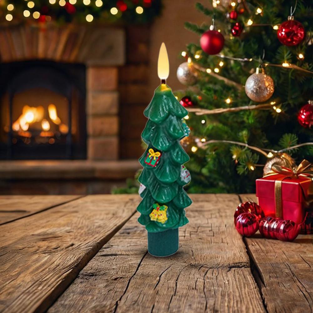 Led Taper Candles with Remote Control Smokeless Led Candles Set of 6 Led Flameless Tree Taper Candles Holiday Decor