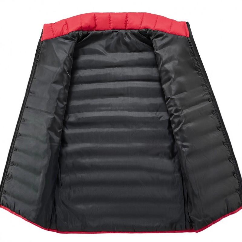 Mens Plus Size Padded Vest Stand Collar Warm Winter Casual Sleeveless Jacket