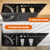 Multifunctional Aluminum Alloy Angle Ruler 45/90 Degrees Angle Measuring Marking Drawing Gauge Carpentry Woodworking Tools