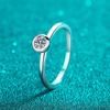 D Color  VVS1 Moissanite Rings Round Classic Trendy Women Man Fine Jewelry GRA Certified S925 Sterling Sliver Plated 18k Ring