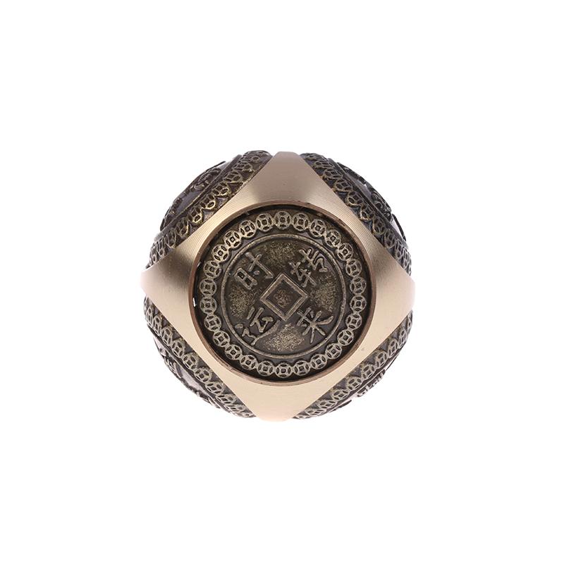 Латунный кубик-спиннер с шестью сторонами, вращающийся сферический ручной спиннер, игрушки для снятия стресса в китайском стиле, игрушка-антистресс для взрослых