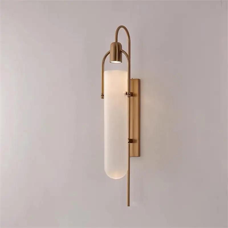Retro luxury indoor glass LED wall lights living room dining room wall lights hotel corridor lighting black/gold bedroom lamps