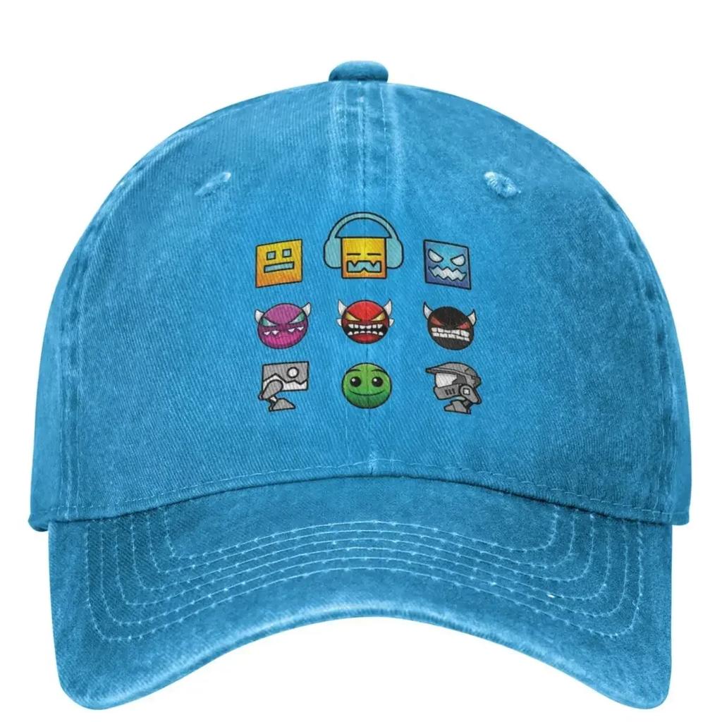 Geometry Dash Casual Baseball Cap Classic Print Hunting Camping Hip Hop Hats Summer Hot Sale Unisex Men Stylish Snapback Cap