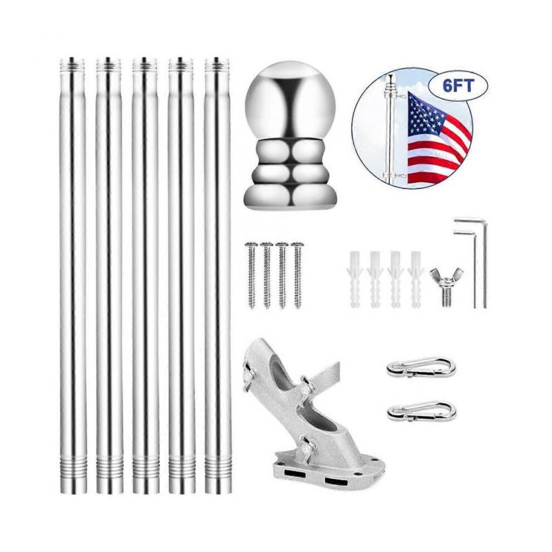 Flag Pole for House,6 FT Stainless Steel, for Outdoor