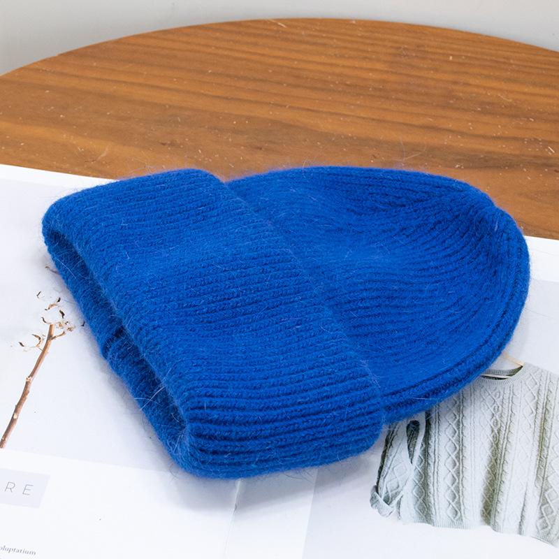 Winter Hat Korean Rabbit Hair Thick Pullover Hat Women Fashion Knitted Hat All Match Warm Knitted Hats