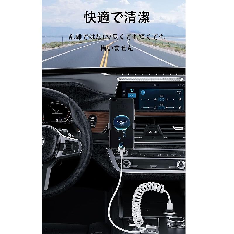 USB C Cable From 30cm To 1m/1.5m Extend Up To 6A Fast Charging Type C Telescopic 480Mbps Data Transfer Coil Type High Durability Prevention of