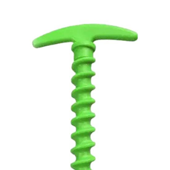 10Pcs Plastic Screw-in Tent Stake, Heavy Duty T-shaped Canopy Tent Peg, Windproof Spiral Ground Stake for Outdoor Camping Hiking Garden