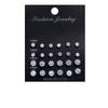 Shiny Fashion For Women Round Metal Crystal Accessories Stud Earrings Earring Sets Jewelry