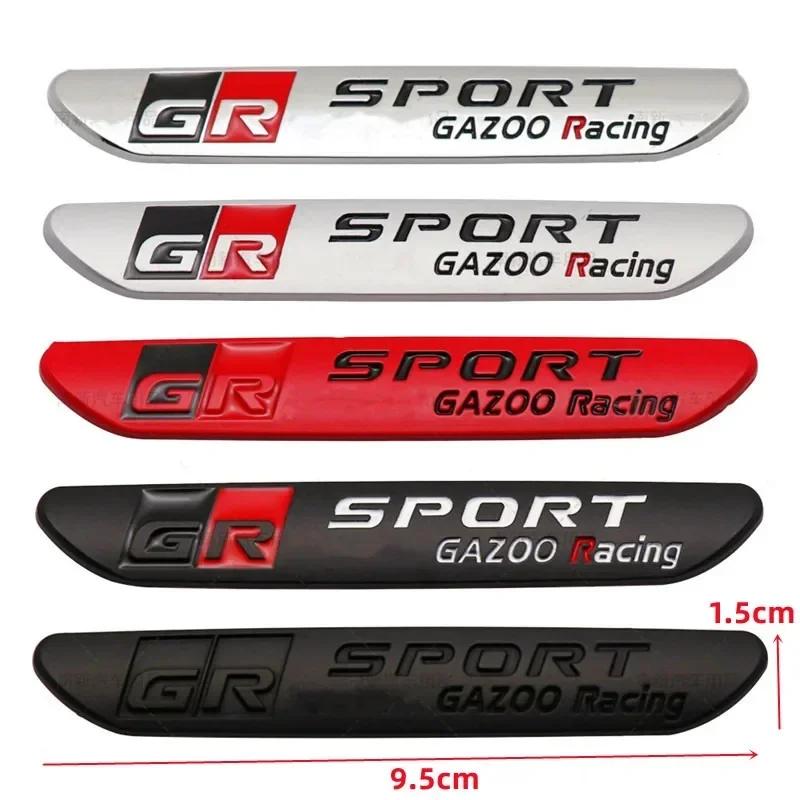 1Pcs 3D Metal GR Sport Gazoo Racing Side Fender Emblem ESMU2 Rear Boot Trunk Badge Sticker For Toyota GRsport C-HR RAV4 Corolla Camry