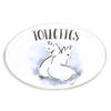 [R6539] - Ceramic Door Plate 'Cats' Gray White (Bathroom) - 12x8cm