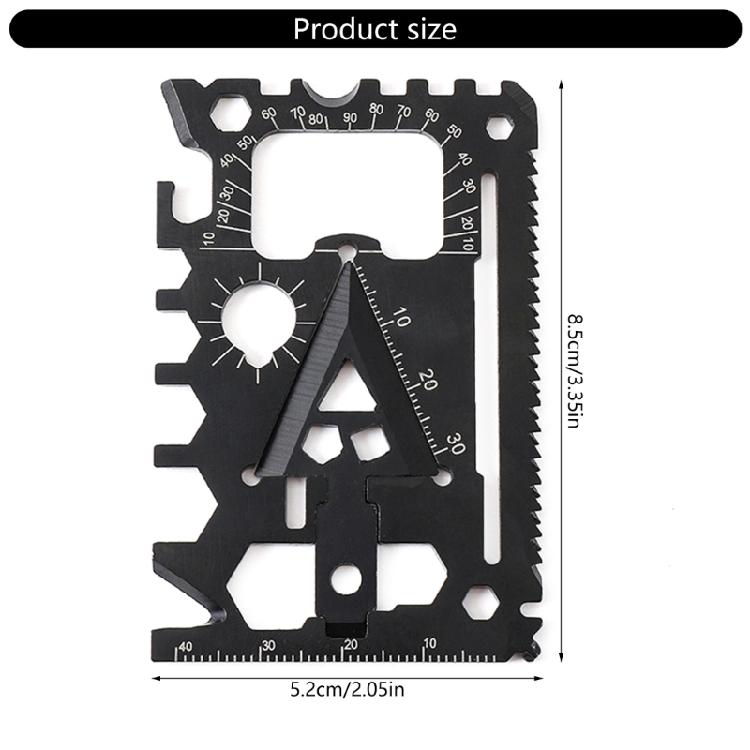 Многофункциональный набор для выживания 18 в 1 из нержавеющей стали, мультитул, карманный размер, инструмент-кредитная карта, простота использования