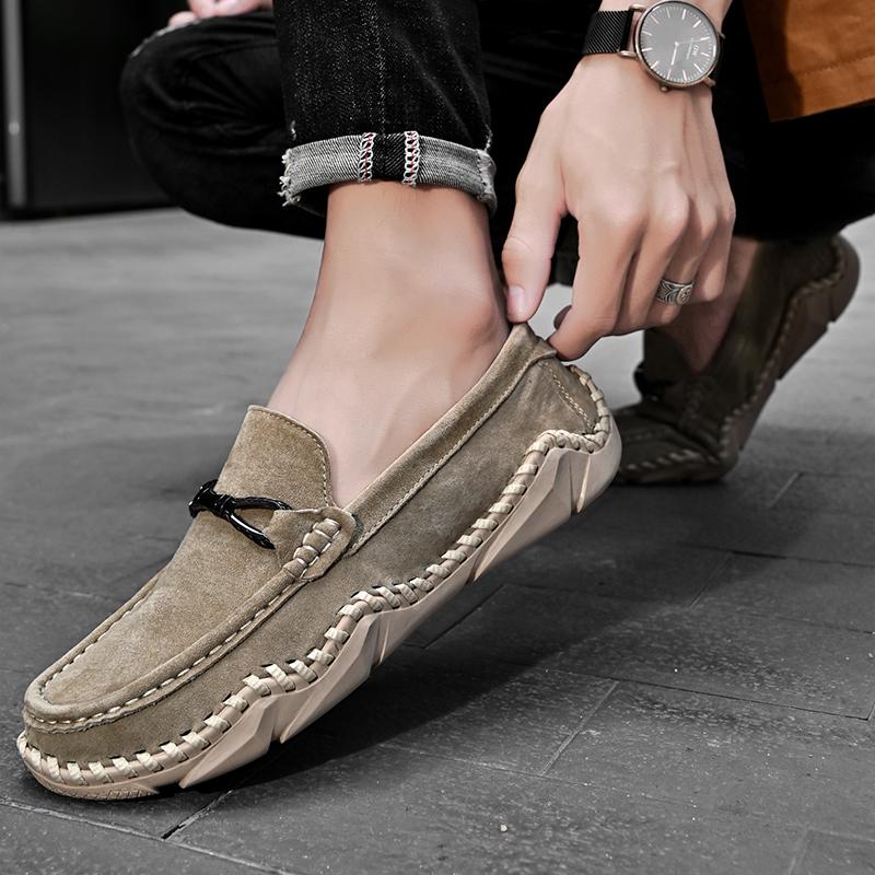 Men Genuine Leather Casual Leather Shoes Men Loafers Comfortable Driving Shoe Moccasins Man Flats Shoes
