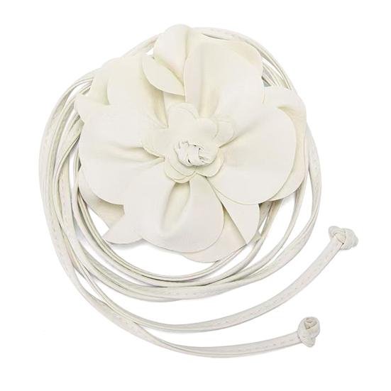 Пояс с цветочным принтом в стиле бохо для женщин и девочек, тонкий пояс из искусственной кожи с цветочным принтом для свадебного платья